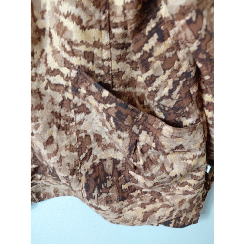 Zenergy by Chico's Zip Up Animal Print Thin Jacket Size 3 Or XL office work - Picture 3 of 6